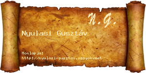 Nyulasi Gusztáv névjegykártya