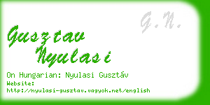 gusztav nyulasi business card